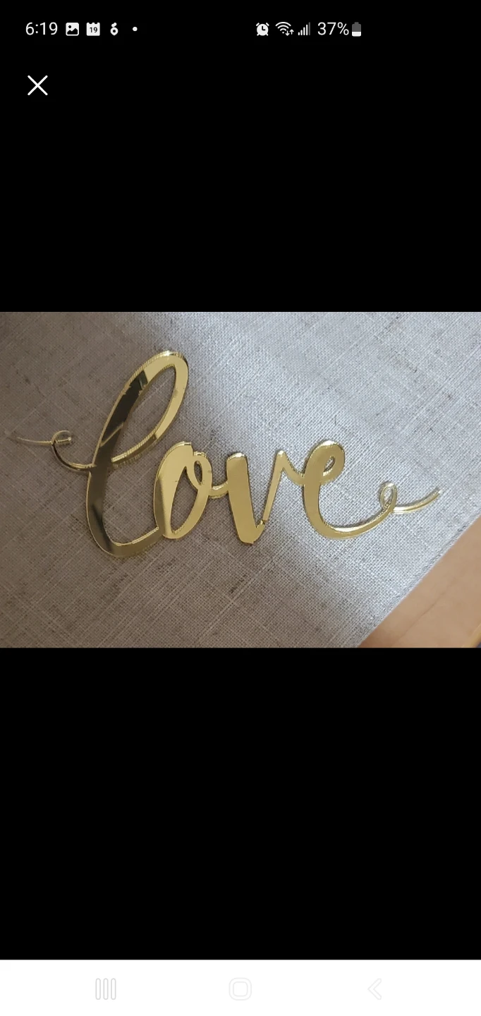 Gold "Love" Cake Topper ⚽️⚽️⚽️