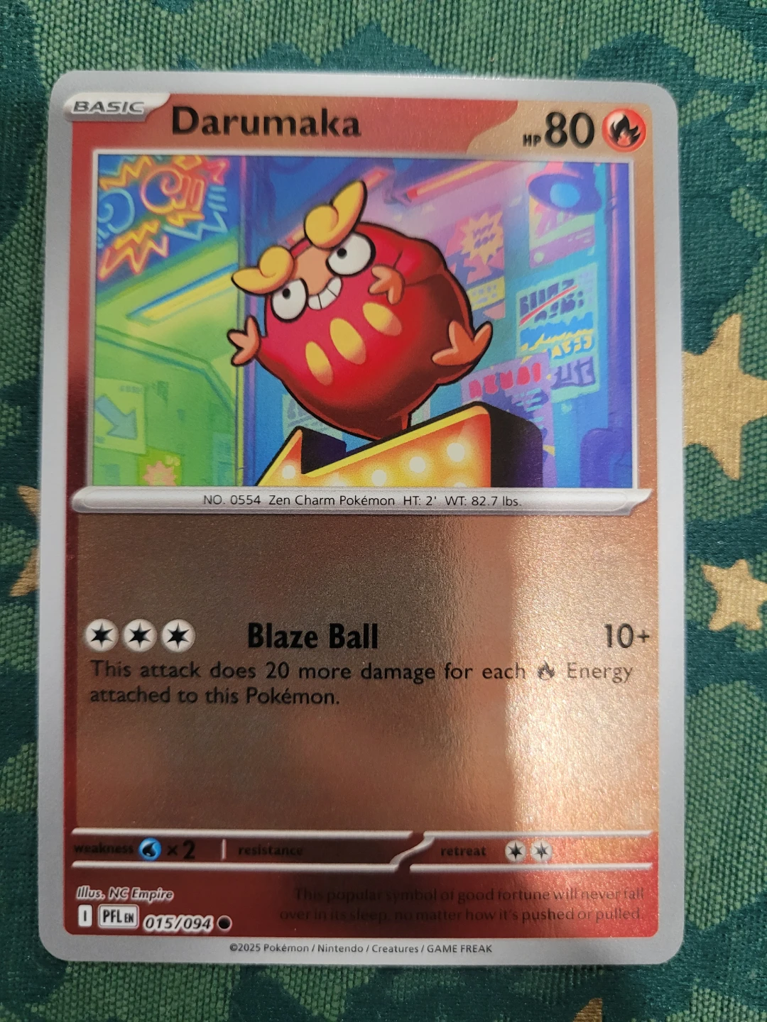 Darumaka Reverse Holo Pokémon Card ⚽️