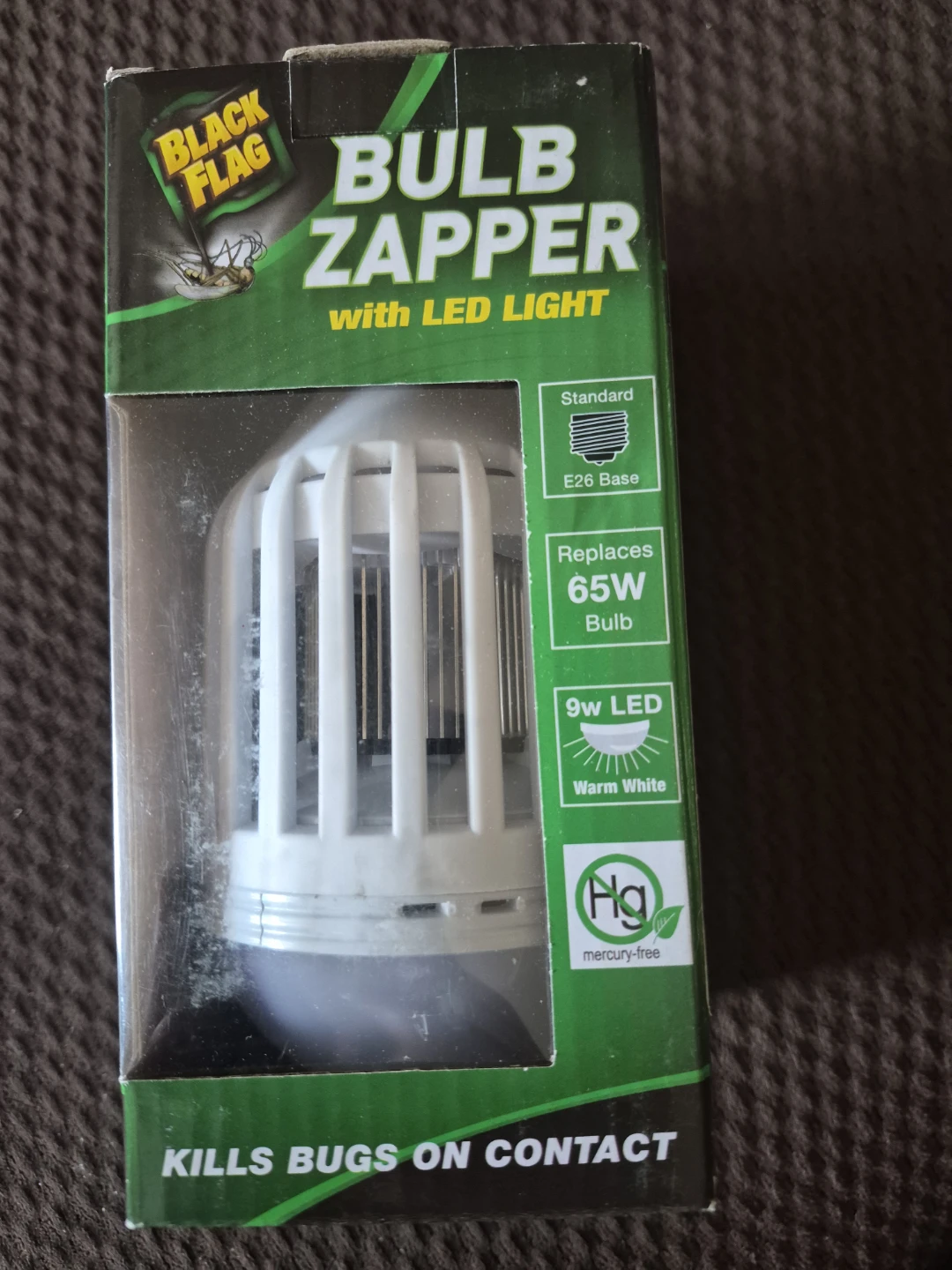 Black Flag Bulb Zapper with LED Light