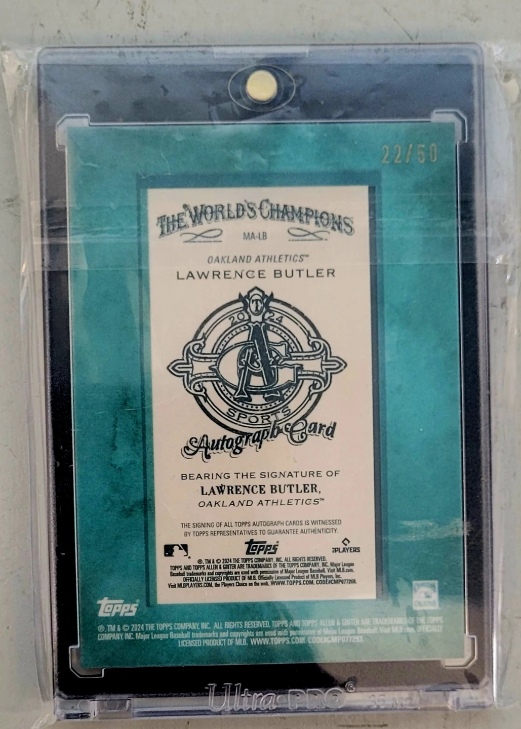 2024 Topps Allen & Ginter Lawrence Butler Rookie (32257264) - photo 2
