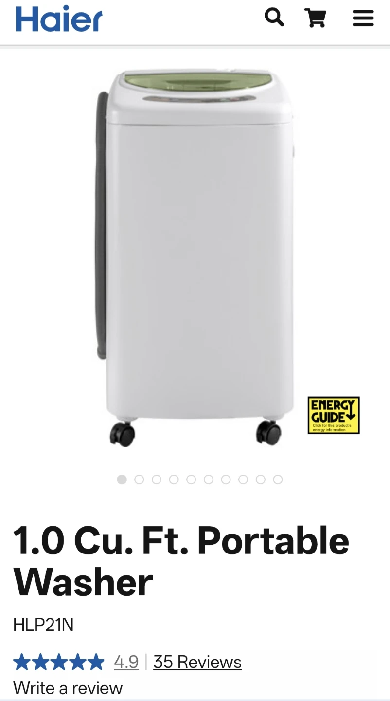 Brand new Haier 1.0 Cu. Ft. Portable Washer HLP21N