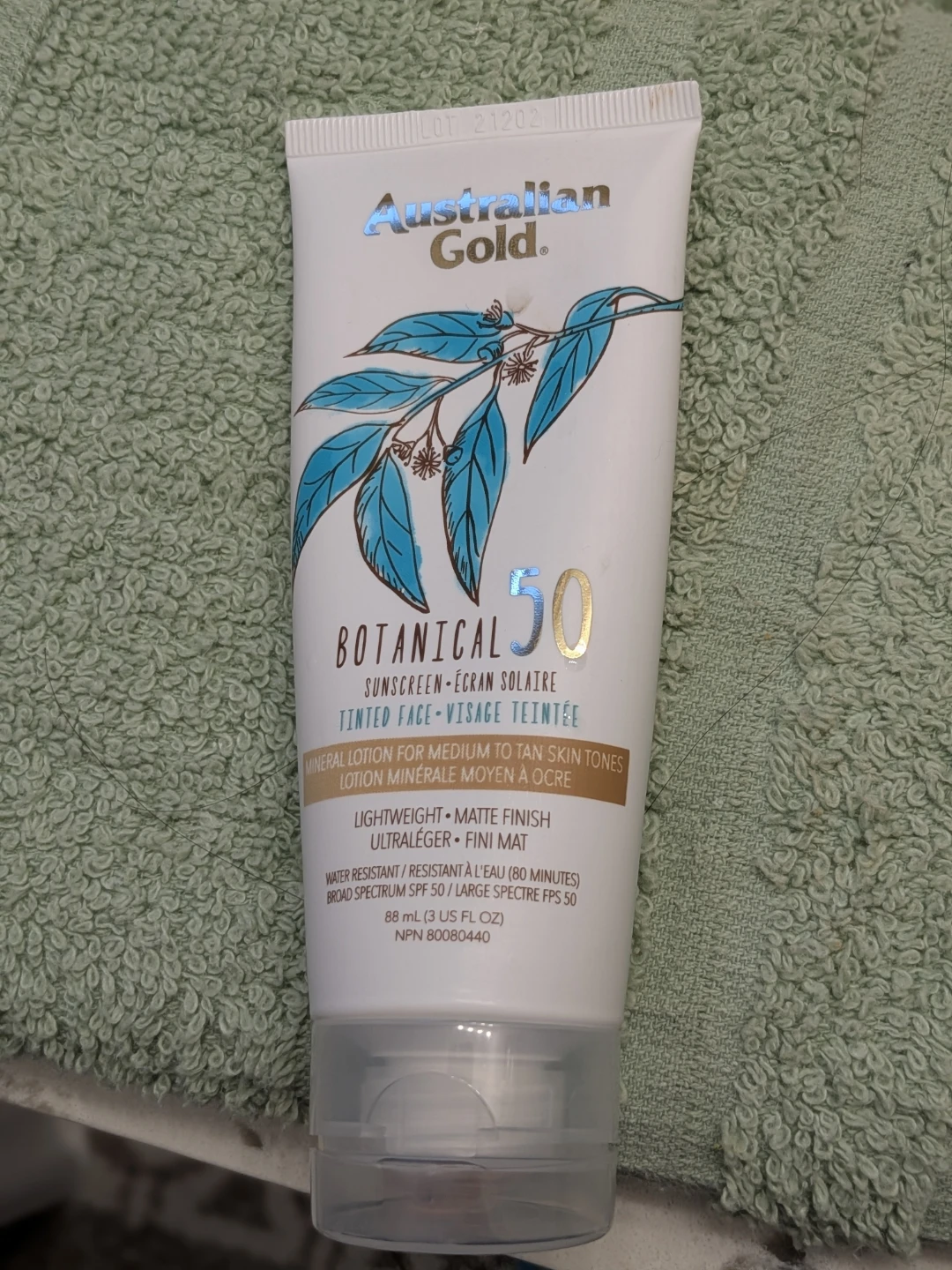 Australian Gold Botanical Tinted Face Sunscreen SPF 50