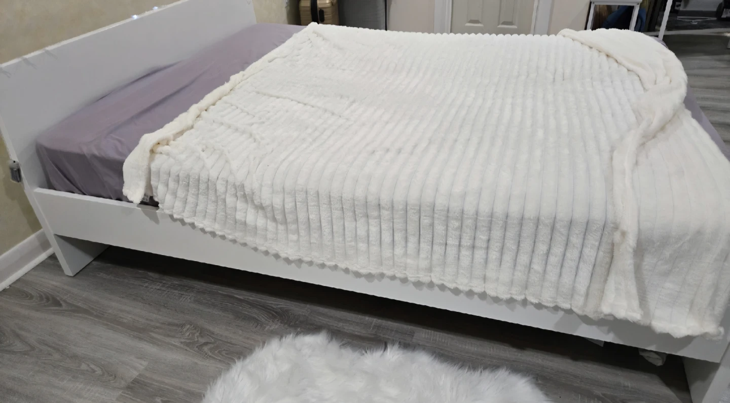 White Ikea Bed Frame - queen size