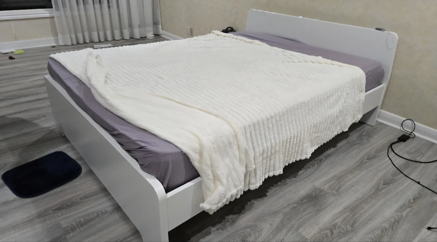 White Ikea Bed Frame - queen size - photo 2