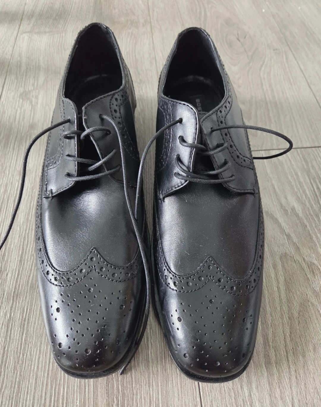 Bostonian Men's Black Leather Wingtip Oxford Shoes Size 9M