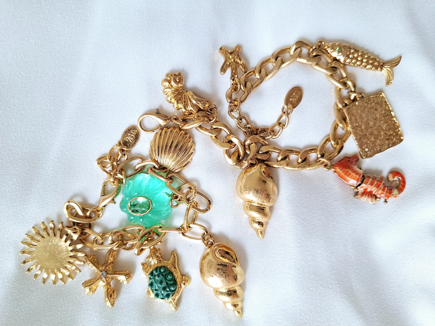 Zara Gold Tone Ocean-themed Charm Bracelet - photo 2