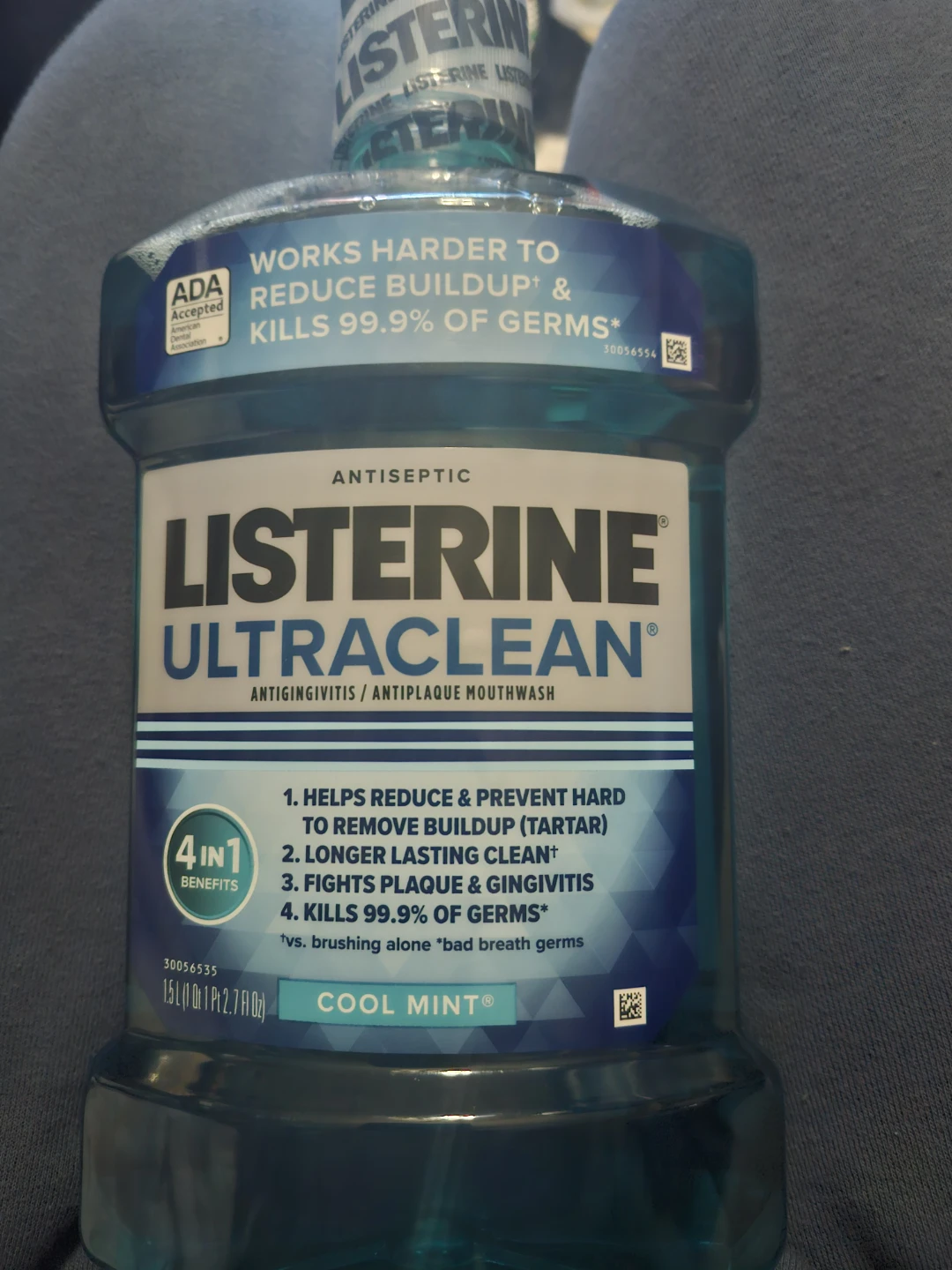 Listerine Ultraclean Cool Mint Antiseptic Mouthwash 1.5L