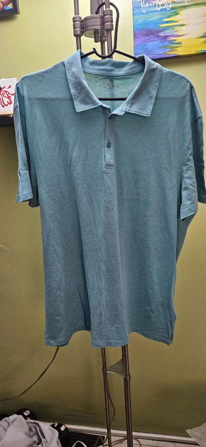AX Armani Exchange Men's Polo Shirt XXL Teal