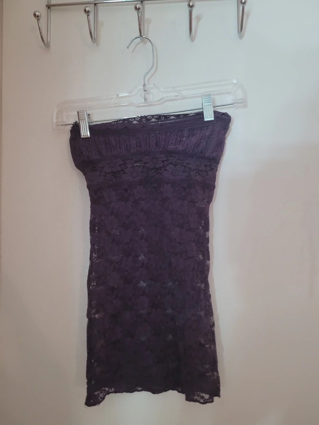 Purple Lace Strapless Tube Top - photo 2