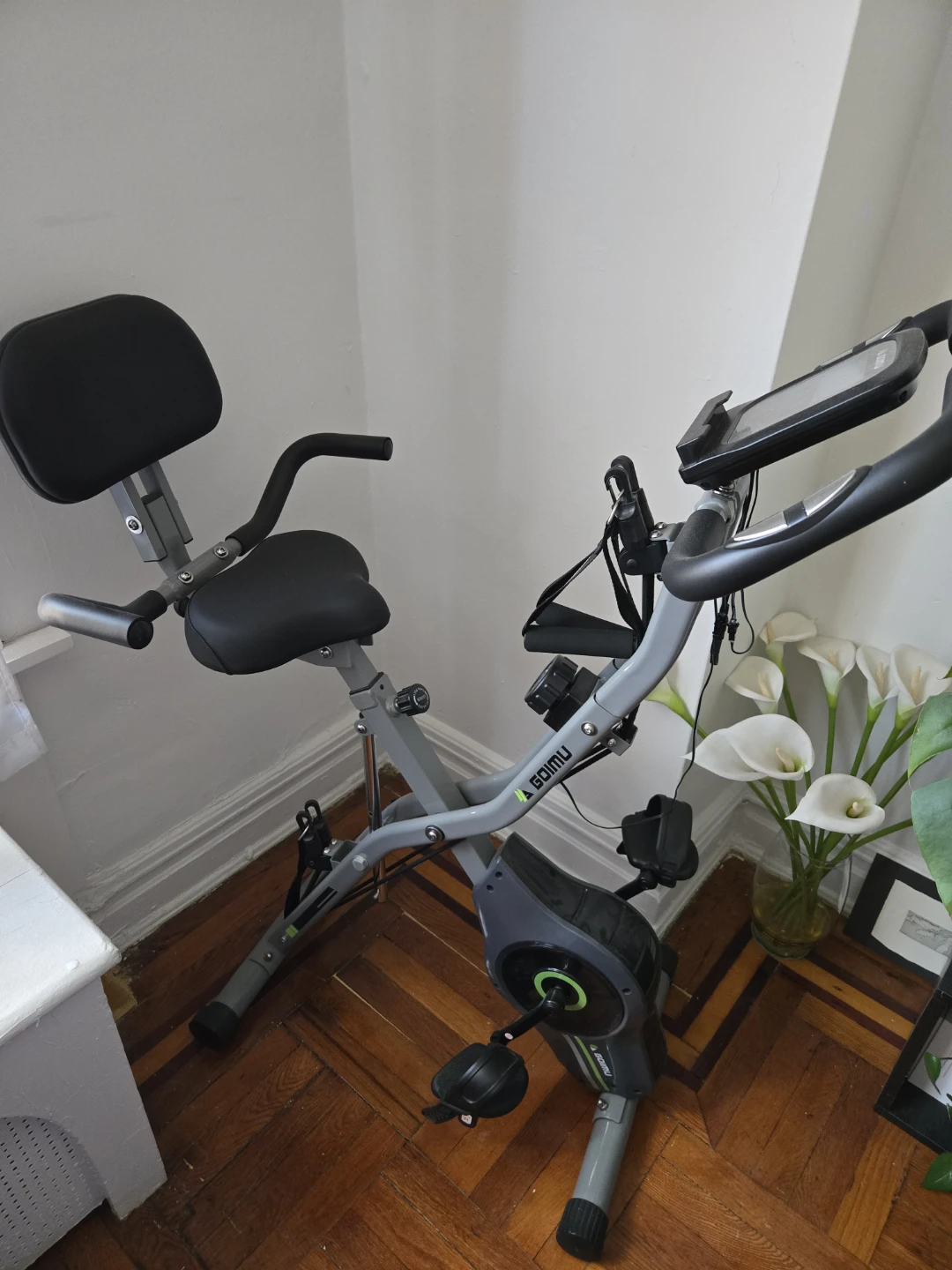 **Moving Sale** Foldable Exercise Bike with Tablet Holder