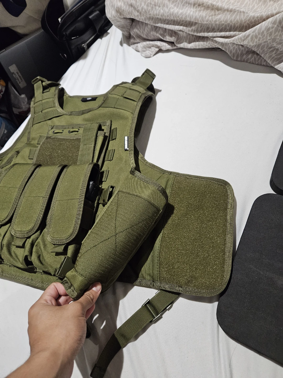 Tactical vest & Tactical belt w/ foamplates +free paintball mask - photo 4