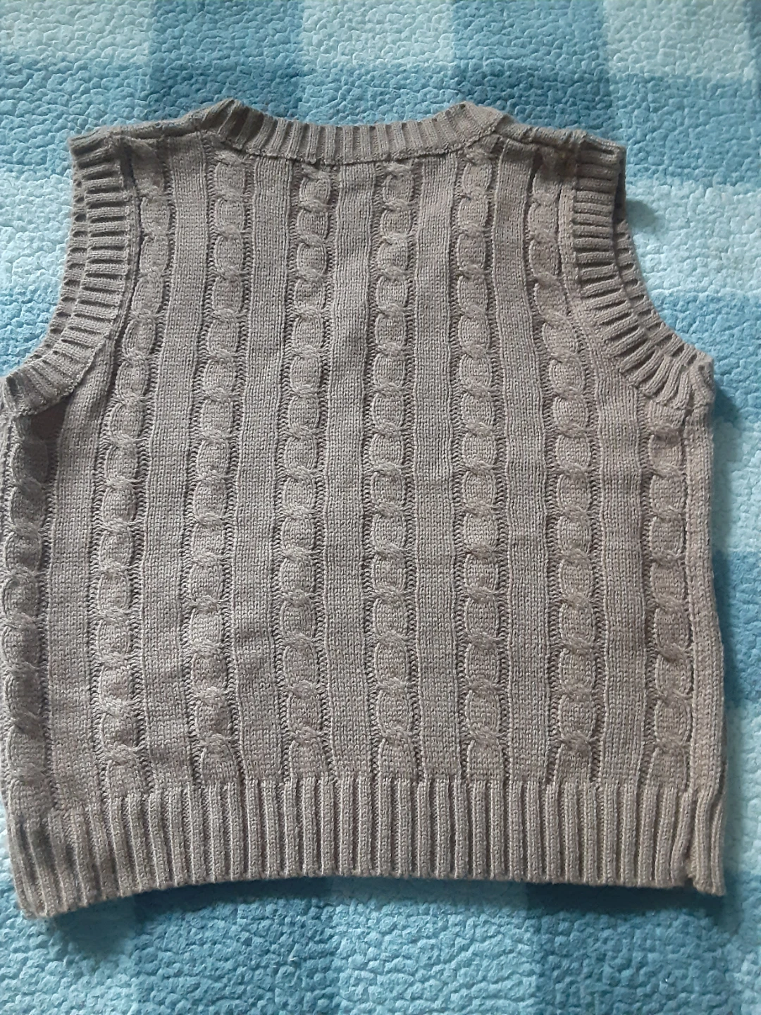 Romwe Cable Knit V-Neck Vest - Size L - photo 5