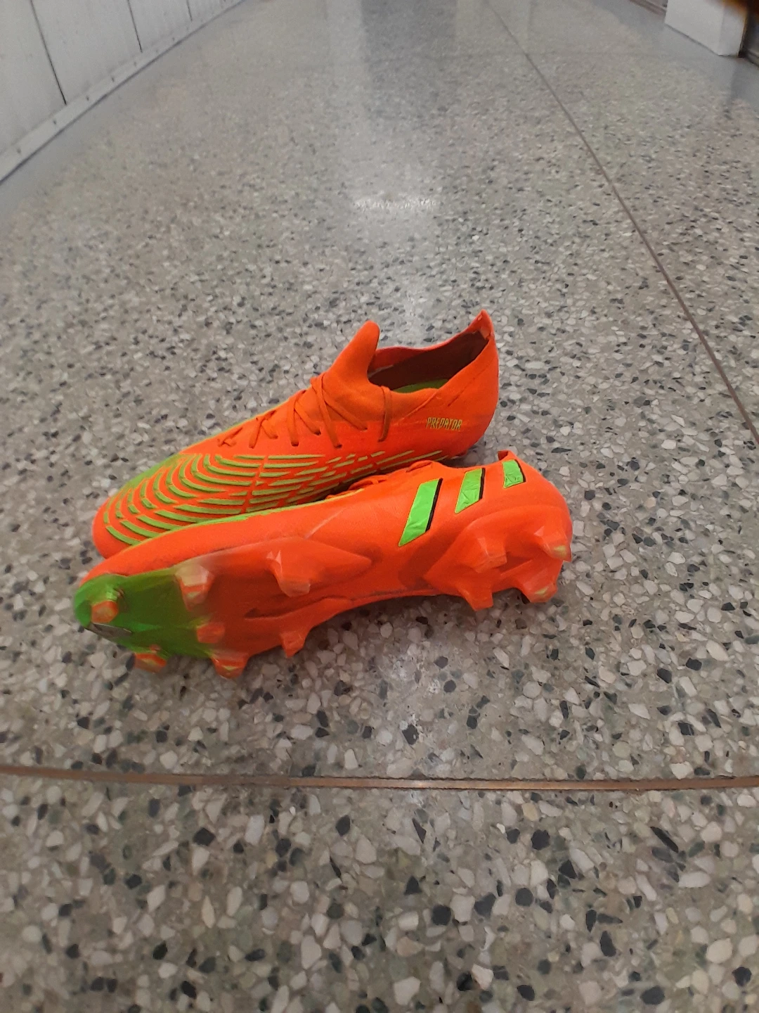 Adidas Predator Soccer Cleats - Orange/Green Size 10 - photo 2