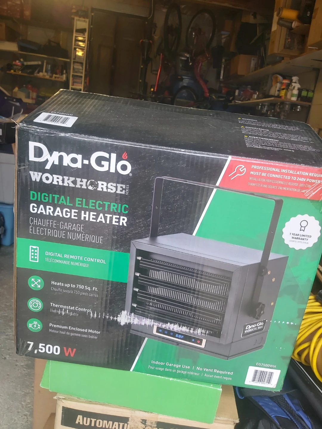 Dyna-Glo Workhorse Digital Electric Garage Heater 7,500 W