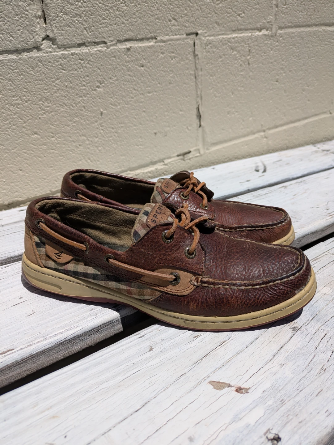 Sperry Top-Sider Men's Brown Leather Boat Shoes Size 9M - photo 2