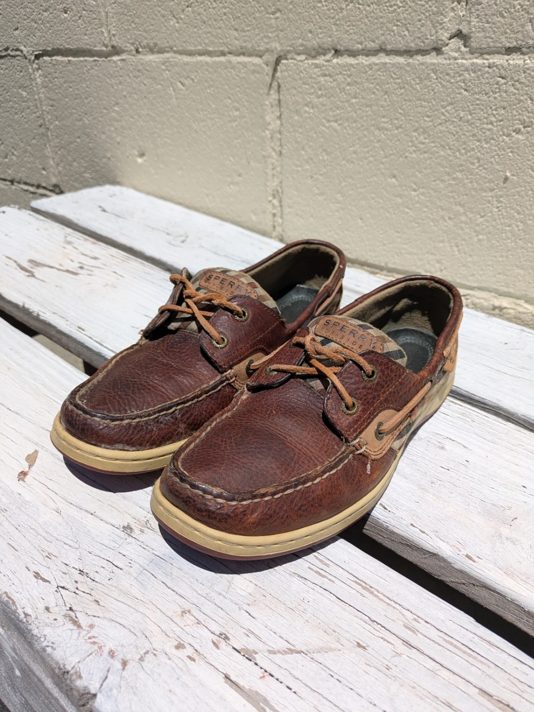 Sperry Top-Sider Men's Brown Leather Boat Shoes Size 9M - photo 3