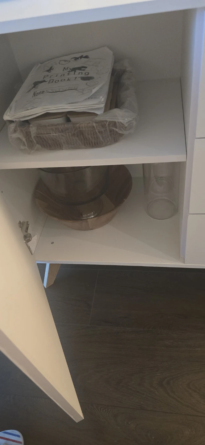 White Sideboard with Drawers and Doors - photo 2