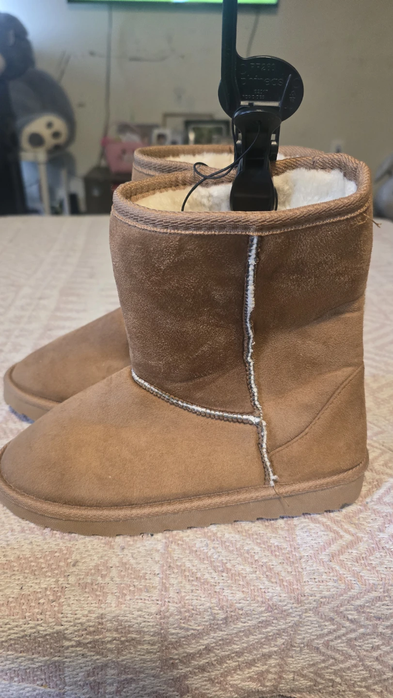 Brown Suede-like Boots with Sherpa Lining - photo 2