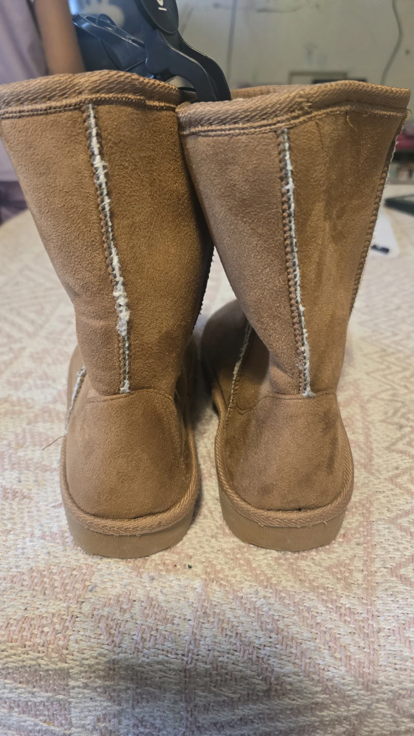Brown Suede-like Boots with Sherpa Lining - photo 3