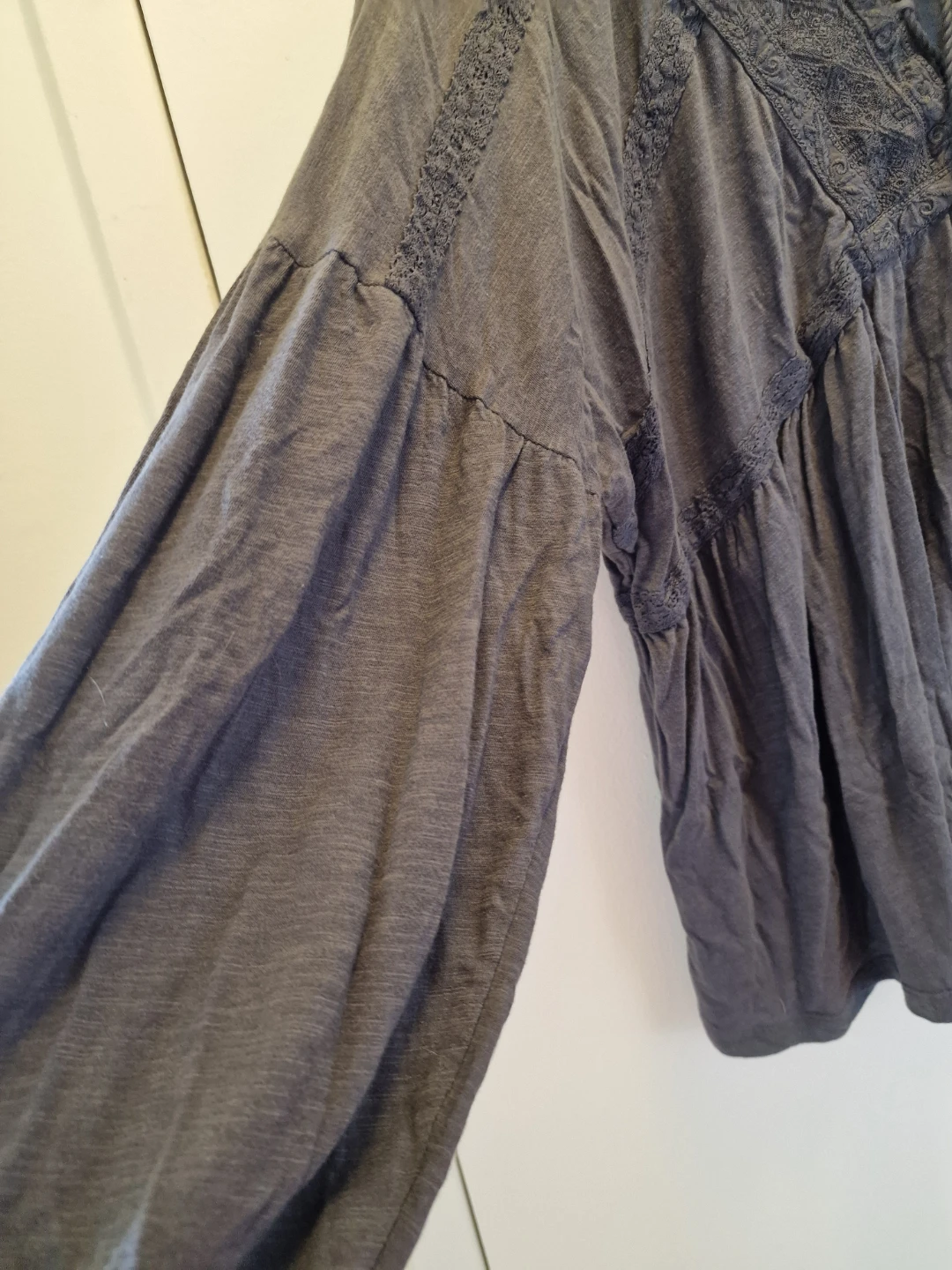 Lucky Brand Grey Embroidered Tunic Top - photo 4