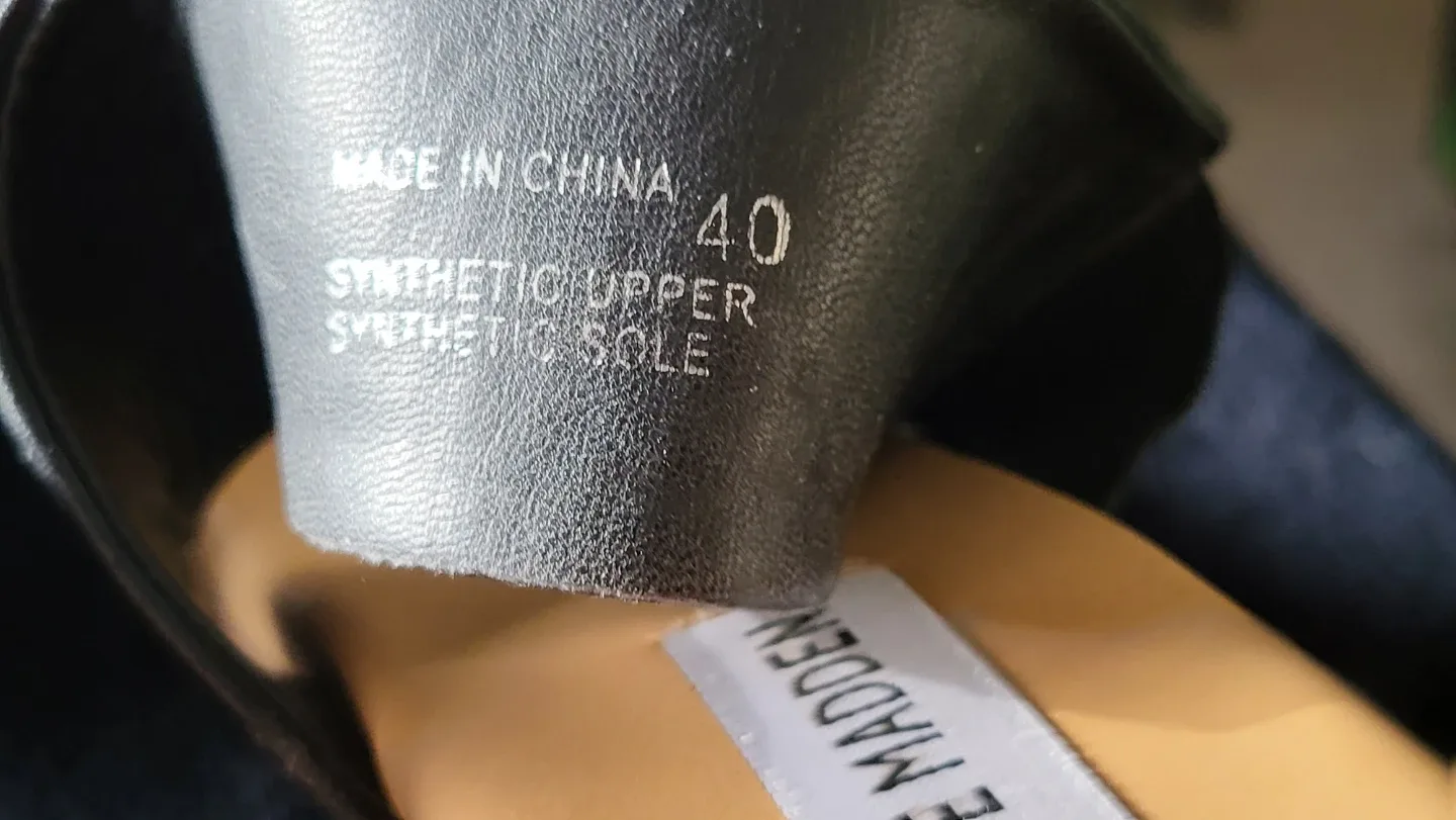 Steve Madden Black Synthetic Leather Slide Sandals - photo 2