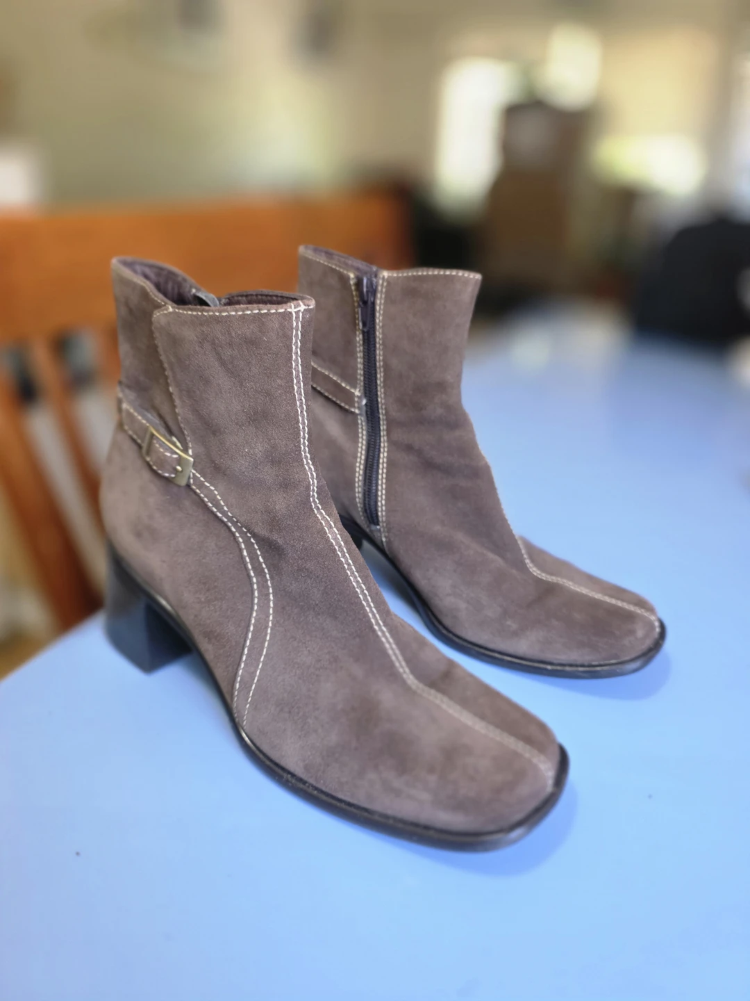Clarks Brown Suede Ankle Boots