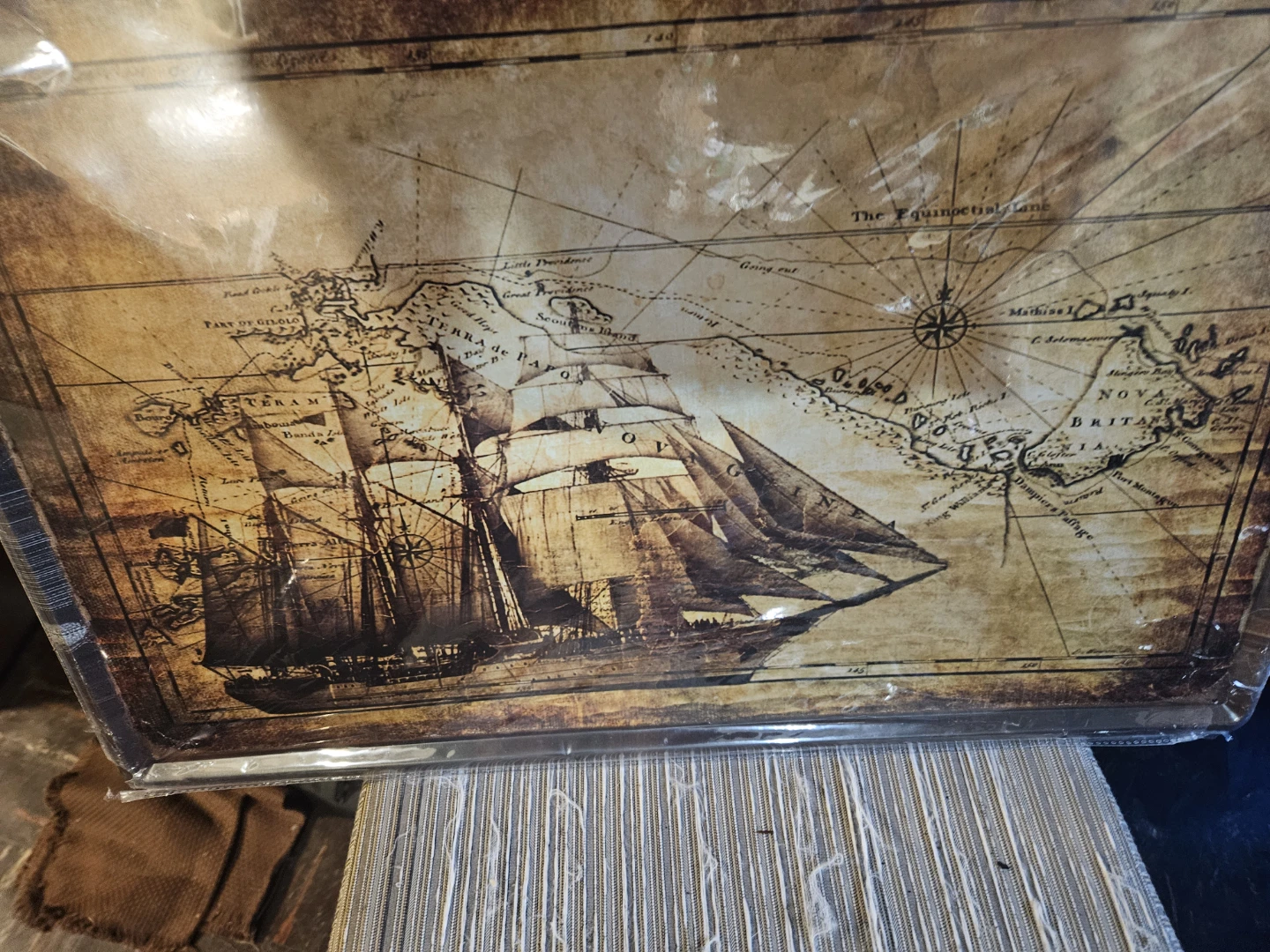 Vintage Map and Ship Decorative Wall Art - photo 3