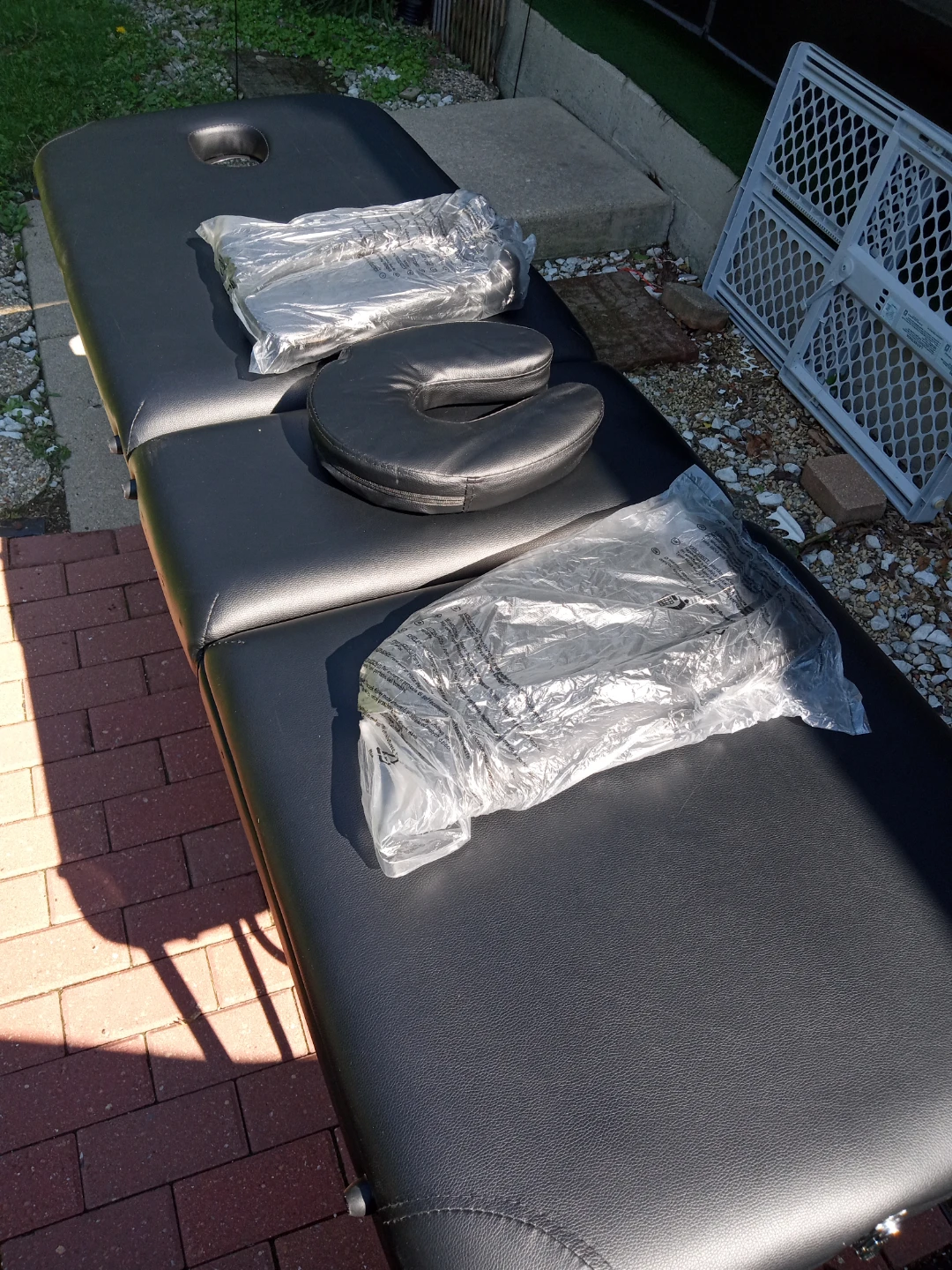 Black Folding Massage Table with Face Cradle - photo 5