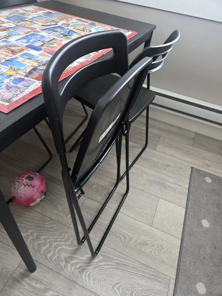 Black Dining Table with 4 Chairs - photo 3