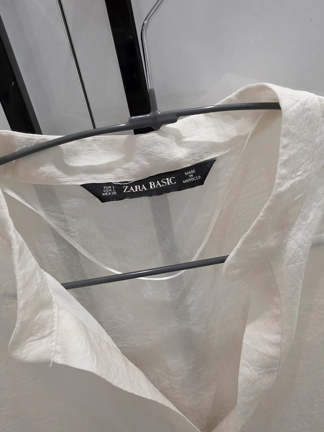 ZARA BASIC White Textured Blouse - photo 2