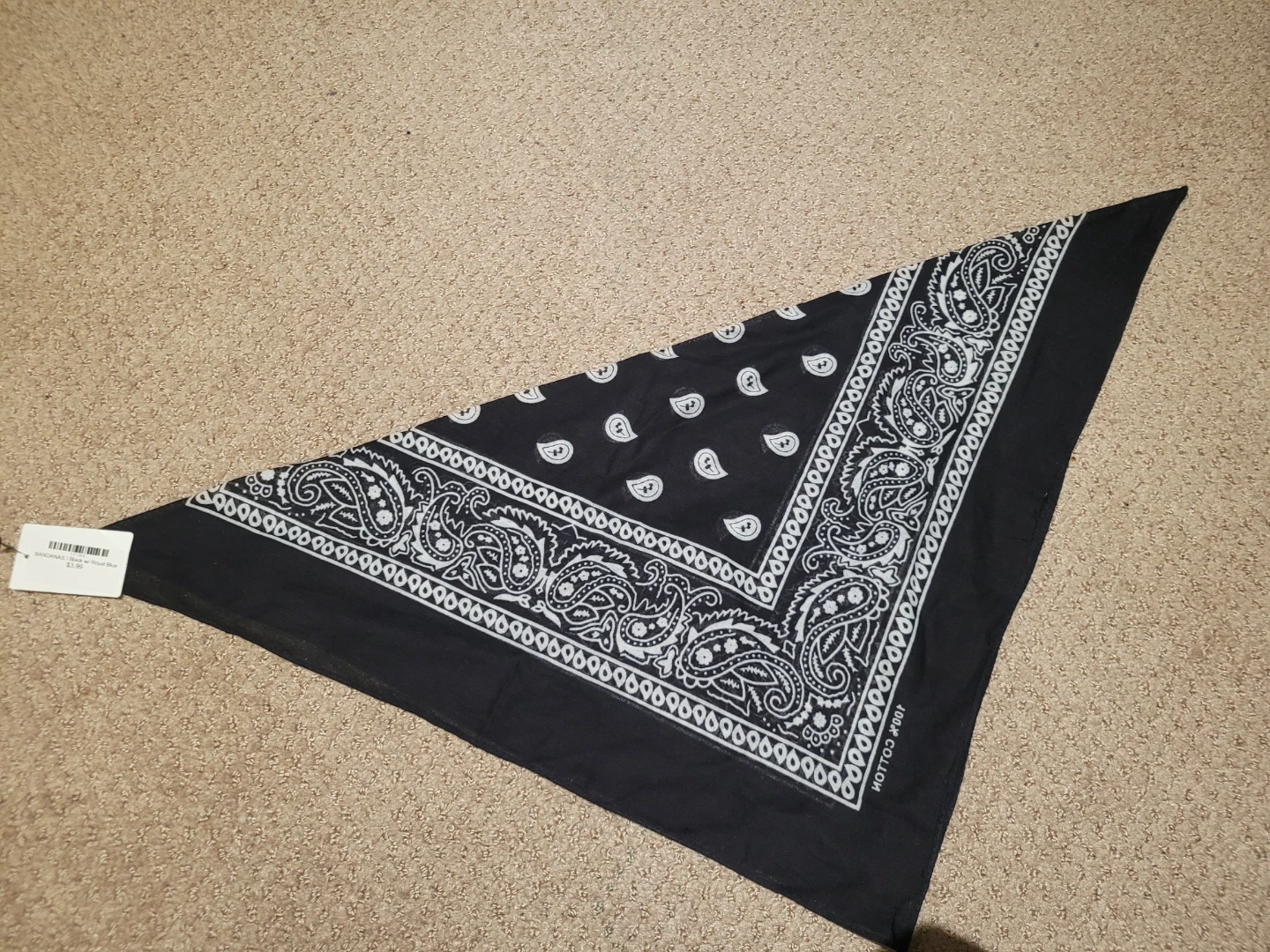 Brand new- Black Paisley Bandana