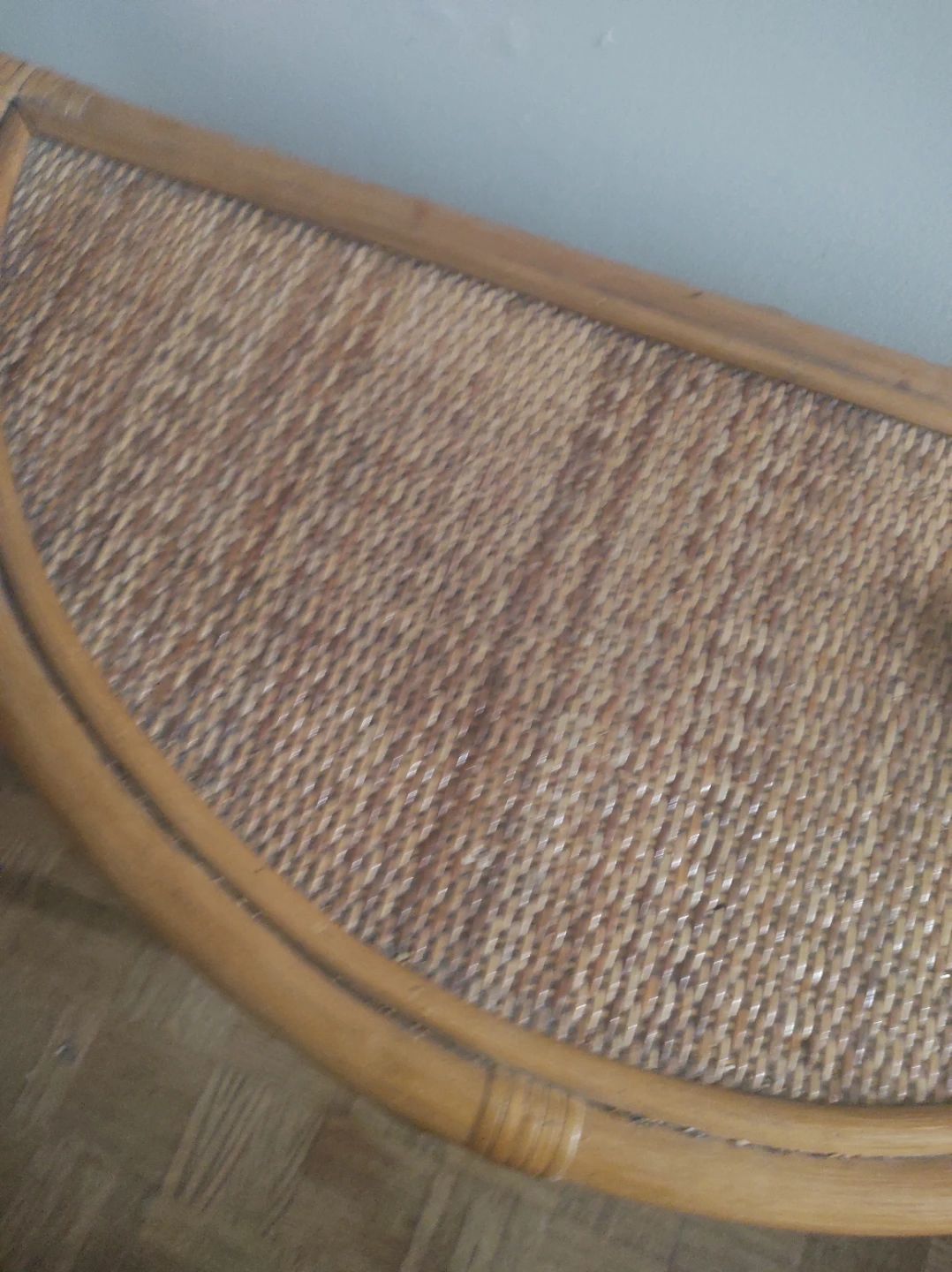 Rattan Hallway Table with Shelf - photo 2
