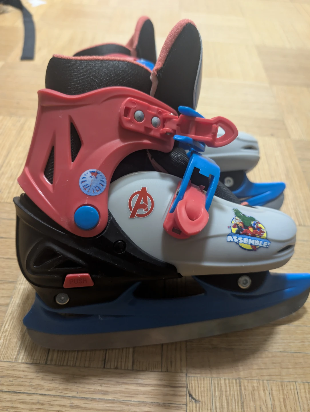 Moving Sale - Avengers Adjustable Ice Skates Size Y12-Y2