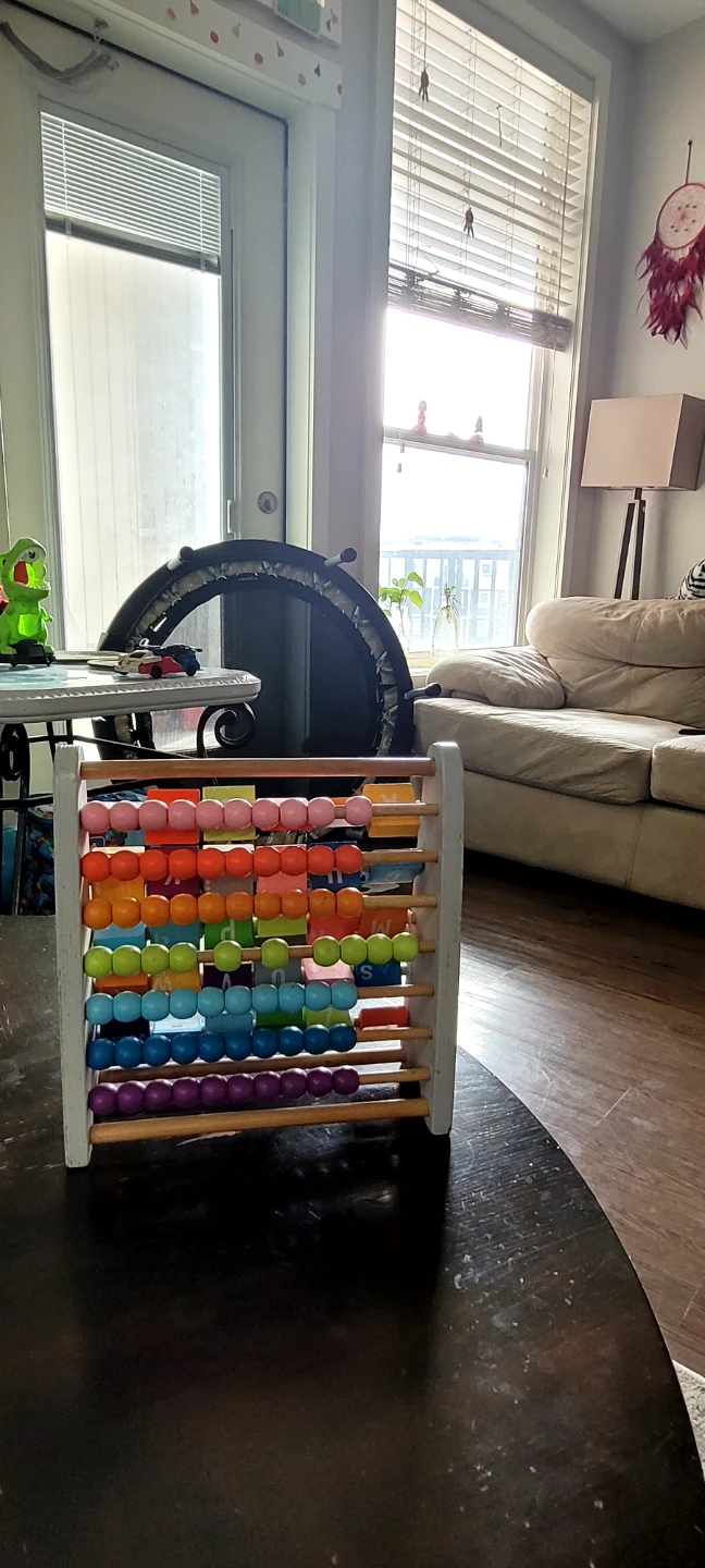 Wooden Alphabet and Number Abacus Toy