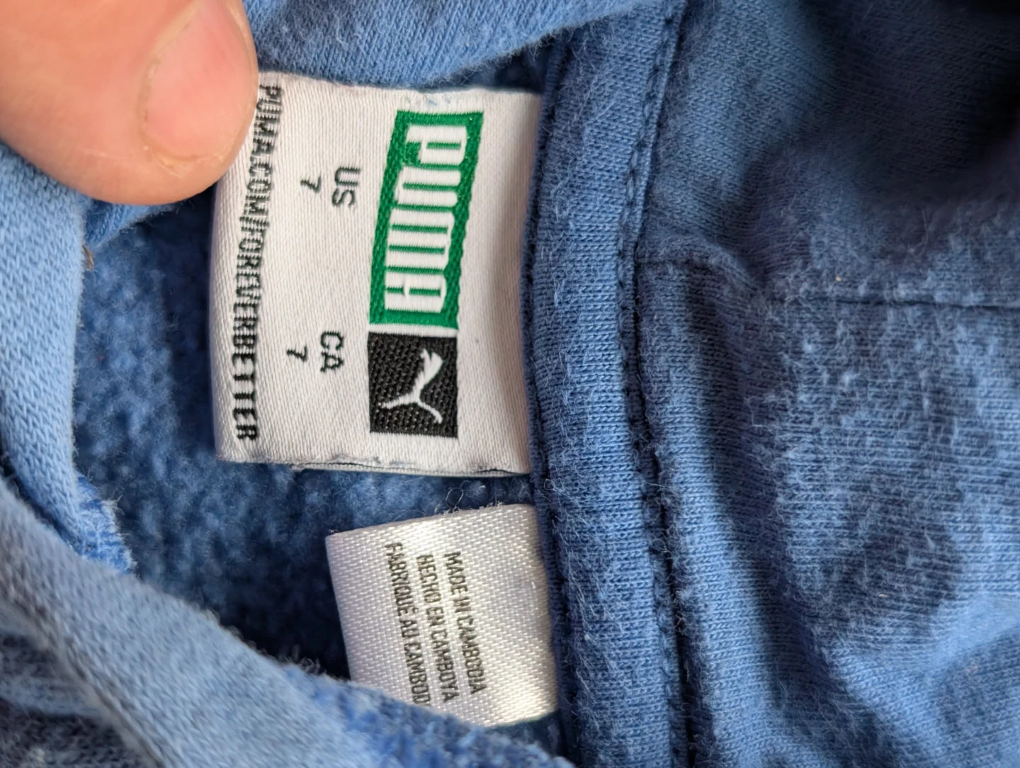 Puma Kids Blue Hoodie Size 7 - photo 4