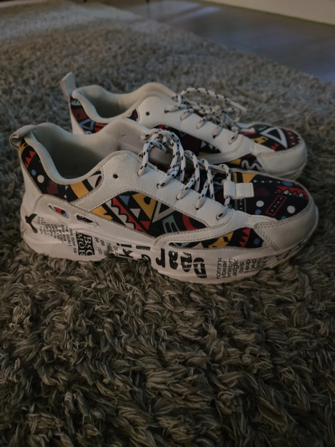 White & Colourful Patterned Sneakers - photo 2