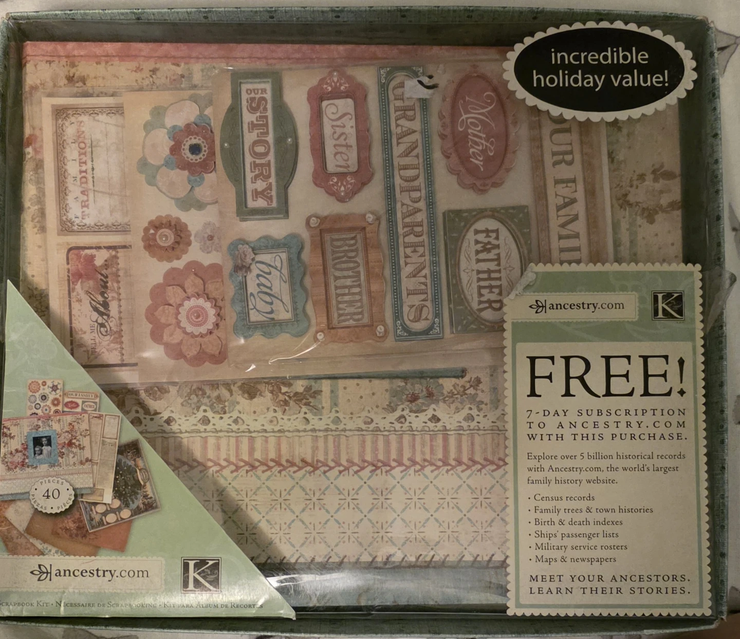 Ancestry Heritage Scrapbook Kit