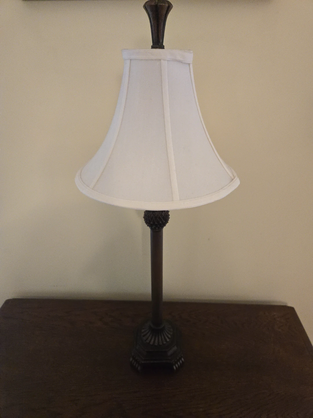 Table Lamp with White Shade