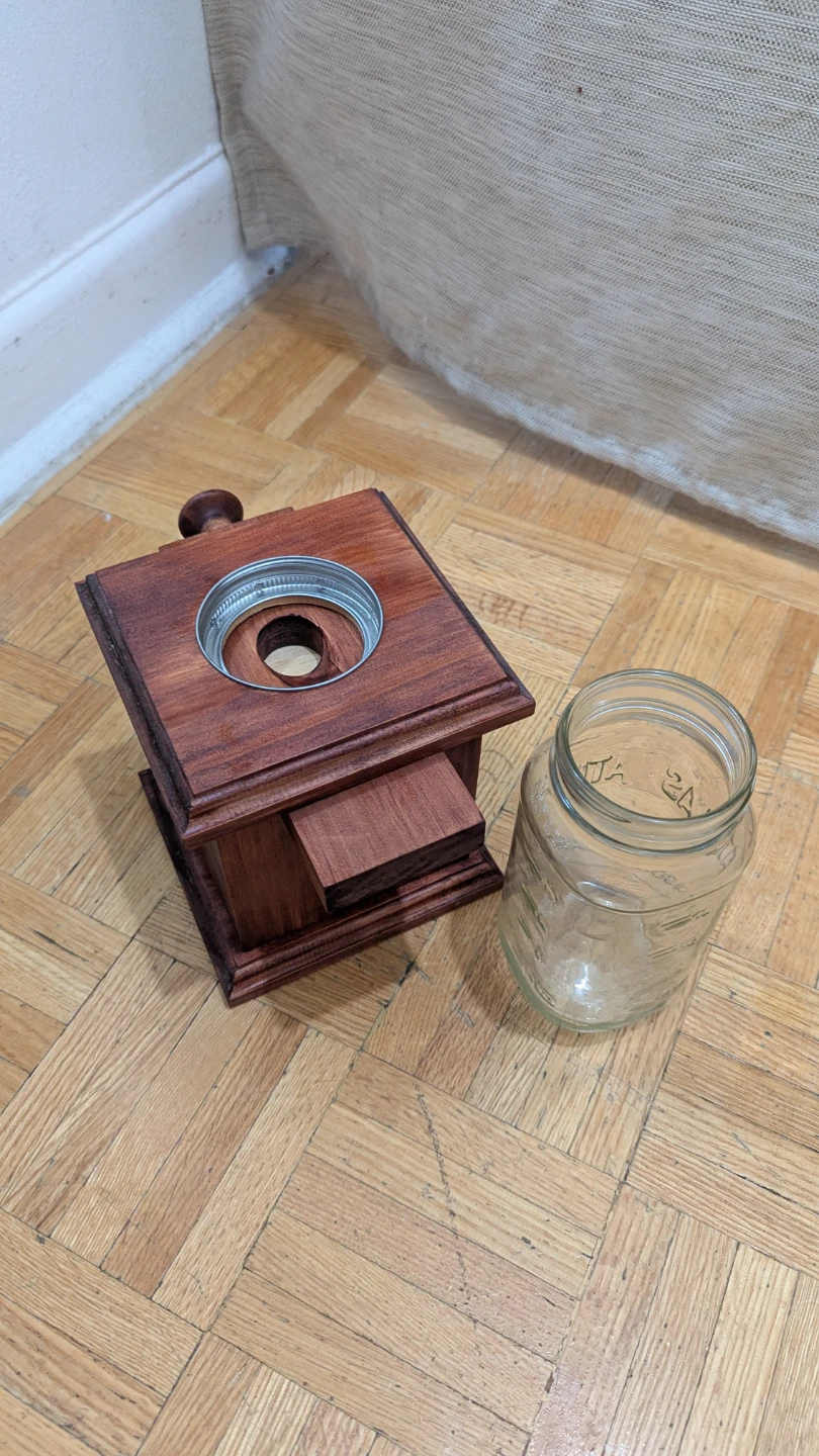 Vintage Wood Nut Candy Gum Ball Peanut Skittles Snack Dispenser - photo 2