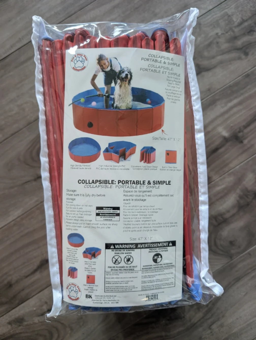 The Pool Pet 47" x 12" Collapsible Pet Pool