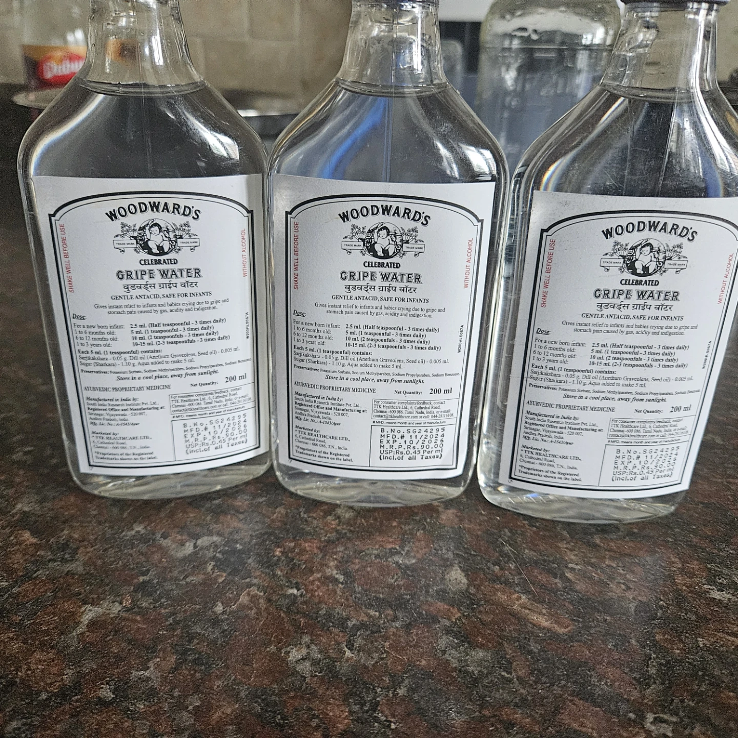 New Woodward's Gripe Water 2 x 200ml Bottles