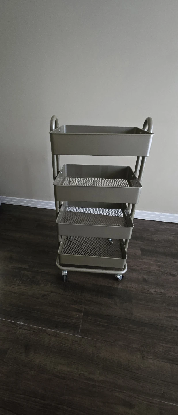 4-Tier Metal Rolling Utility Cart