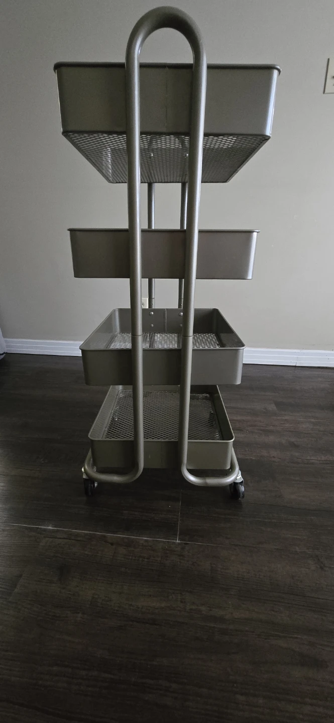4-Tier Metal Rolling Utility Cart - photo 2