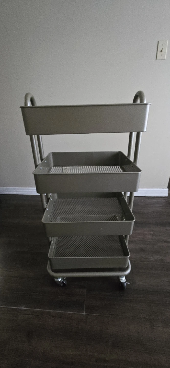 4-Tier Metal Rolling Utility Cart - photo 3