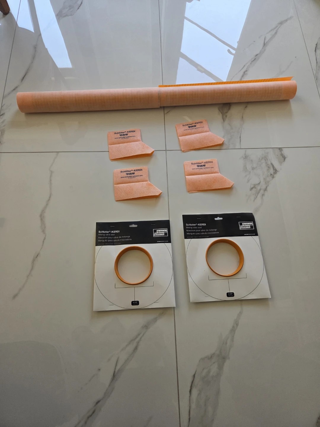 Schluter Kerdi Waterproofing Membrane and Valve Seal Kit