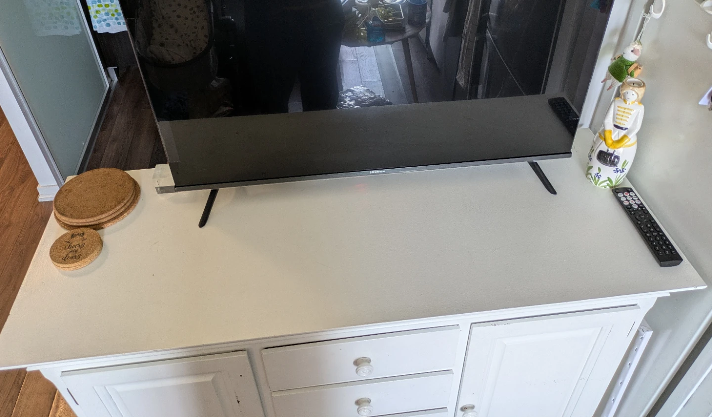 White Sideboard with Drawers and Cabinet Doors - photo 2