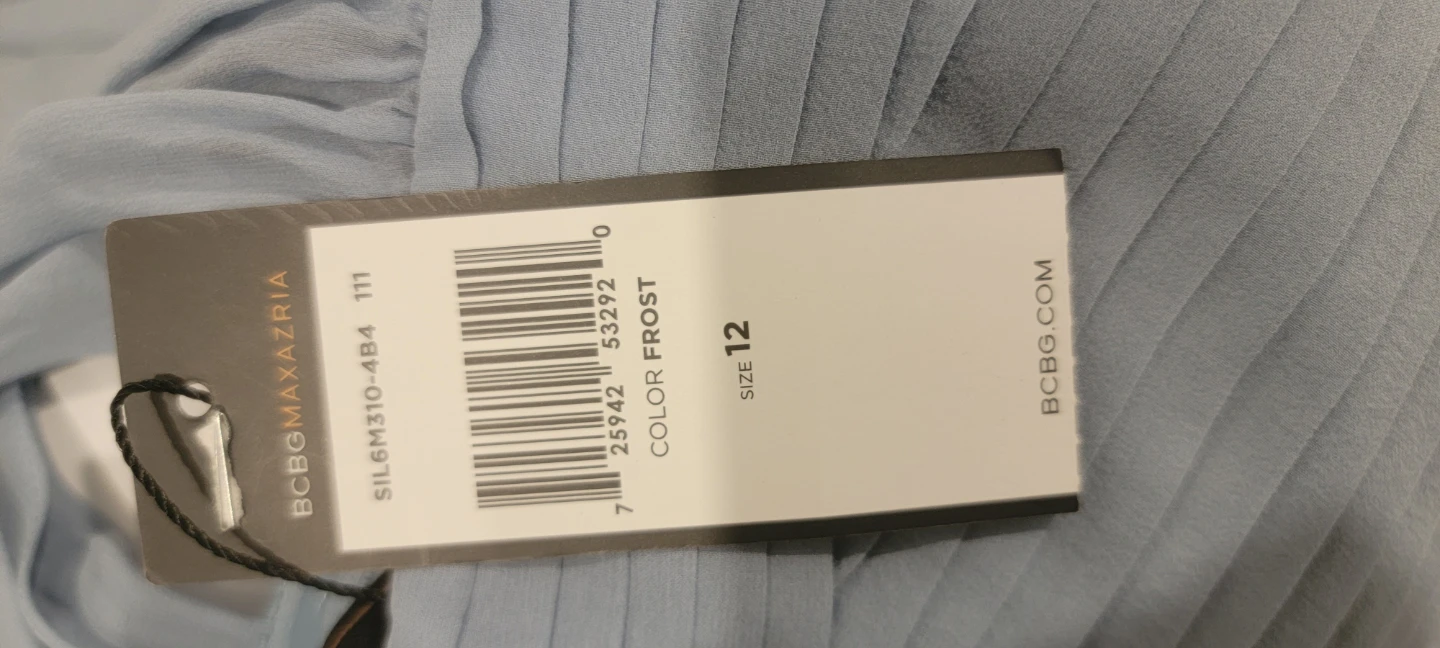 BCBGMAXAZRIA Frost Blue Chiffon Dress Size 12 - photo 3