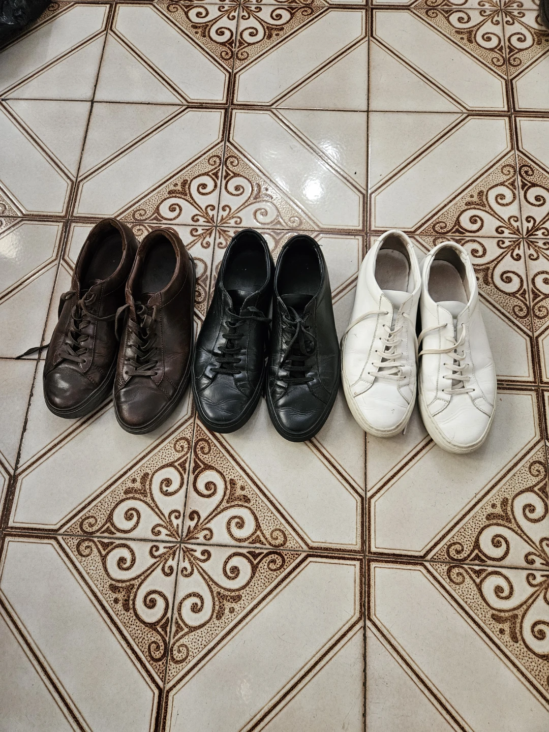 3 mens leather designer shoes size 9.5