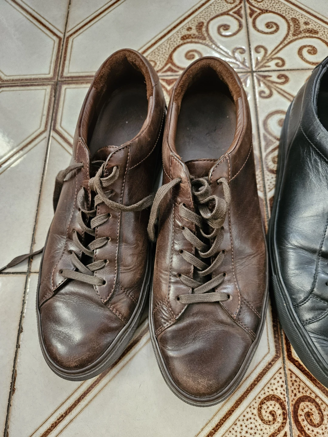 3 mens leather designer shoes size 9.5 - photo 2