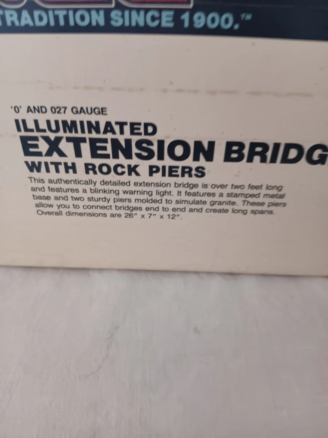 Lionel Illuminated Extension Bridge with Rock Piers - photo 3